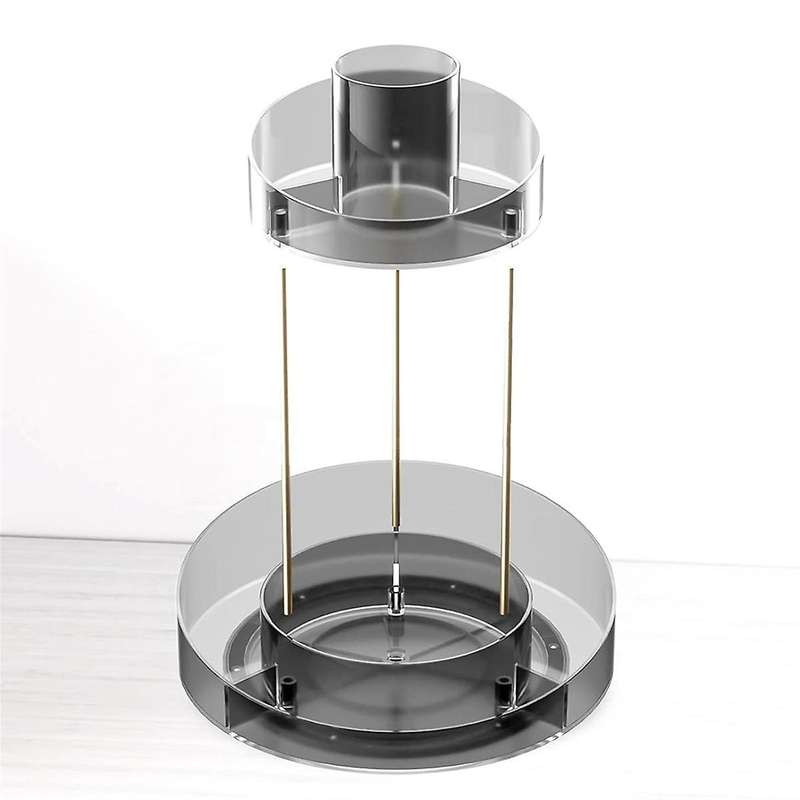 Rotating Makeup Organizer for Vanity Storage 2 Tier Bathroom Counter Cosmetic Skincare Perfume Count