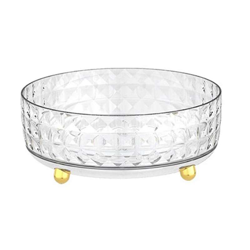Rotating Perfume Organizer Stand, 360 Clear Makeup Skincare Organizer Vanity Cosmetics Organizer T