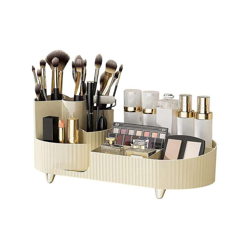 Rotating Makeup Organizer for Vanity Cosmetics Organizer for Storage Makeup Brush Holder Skincare O