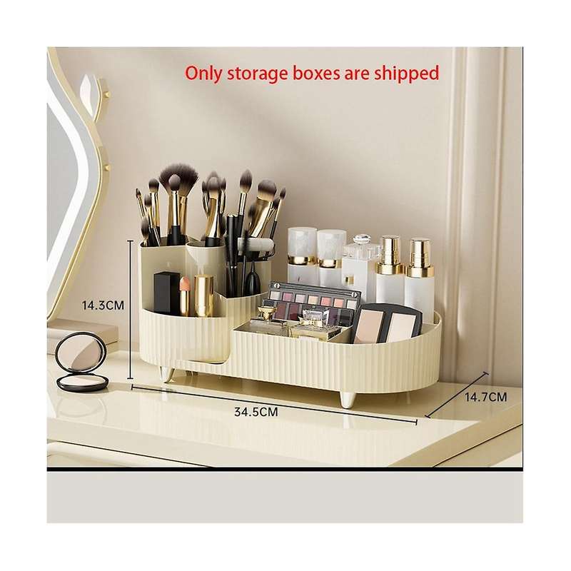 Rotating Makeup Organizer for Vanity Cosmetics Organizer for Storage Makeup Brush Holder Skincare O