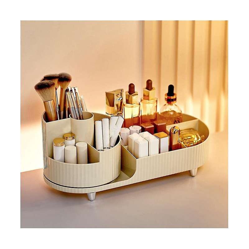 Rotating Makeup Organizer for Vanity Cosmetics Organizer for Storage Makeup Brush Holder Skincare O