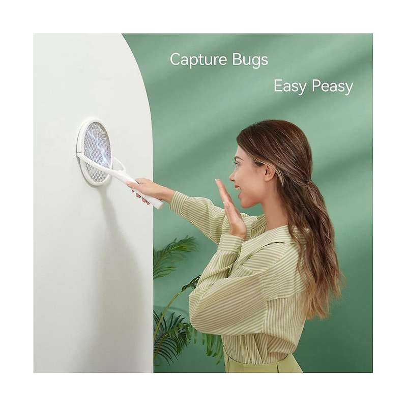 Rotating Head Rechargeable Electric Fly Swatter Electric Fly Swatter Mosquito Zapper Indoor Fruit F
