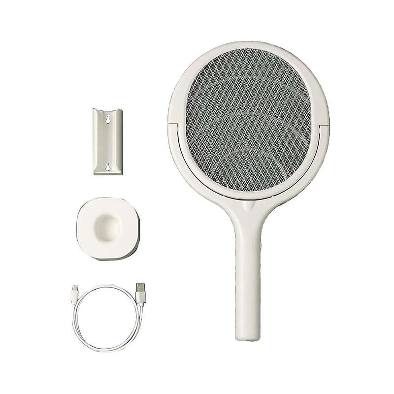 Rotating Head Rechargeable Electric Fly Swatter Electric Fly Swatter Mosquito Zapper Indoor Fruit F