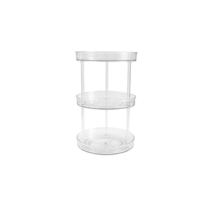 Rotating Kitchen Seasoning Refrigerator Tray Transparent Seasoning Rack Turntable Storage Box Multi