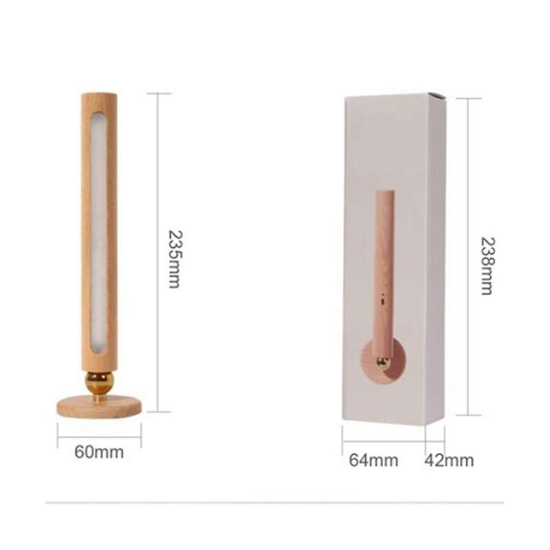 Rotating Wall Lamp Rechargeable Touch Stepless Dimming Magnetic Suction Night Light Bedroom Led Beds