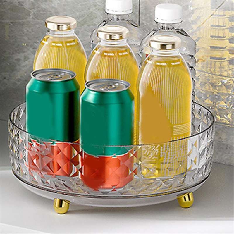 Rotating Perfume Organizer Stand, 360 Clear Makeup Skincare Organizer Vanity Cosmetics Organizer Tra