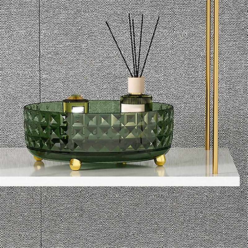 Rotating Perfume Organizer Stand, 360 Clear Makeup Skincare Organizer Vanity Cosmetics Organizer Tra