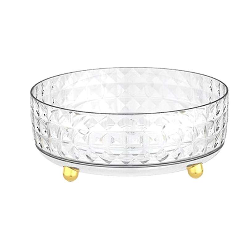 Rotating Perfume Organizer Stand, 360 Clear Makeup Skincare Organizer Vanity Cosmetics Organizer Tra