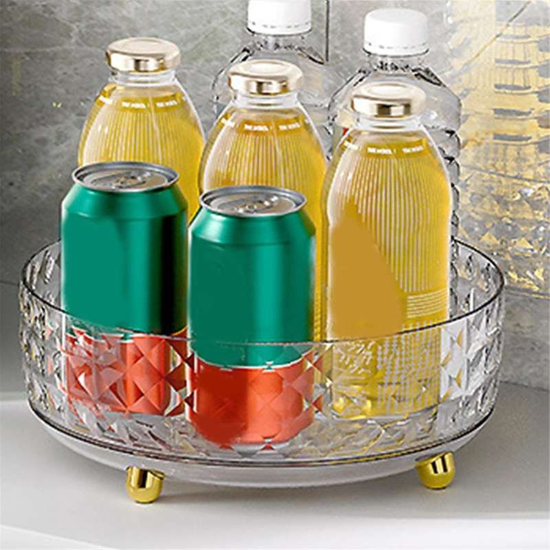 Rotating Perfume Organizer Stand, 360 Clear Makeup Skincare Organizer Vanity Cosmetics Organizer Tra