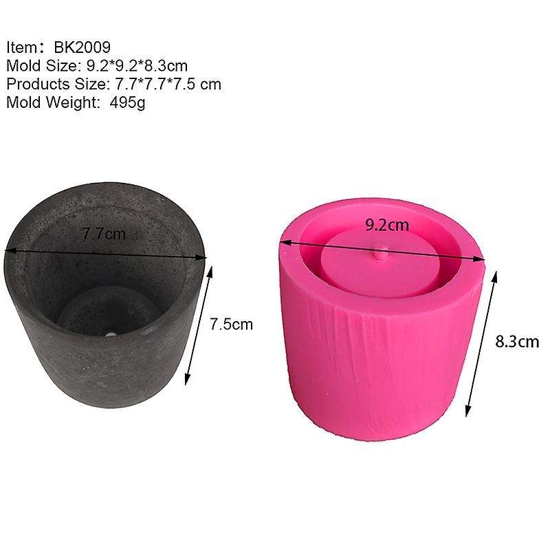 Round Cement Flower Pot Silicone Mold Home Decoration Crafts Succulent Plants Concrete Planter Vase