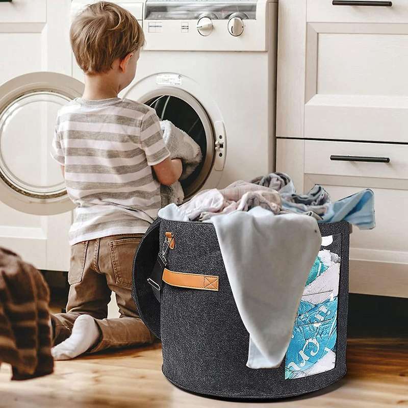 Round Hat Storage Box - Foldable Hat Box with Lid for Stuffed Clothes and Animal Toy, Carrying Organ