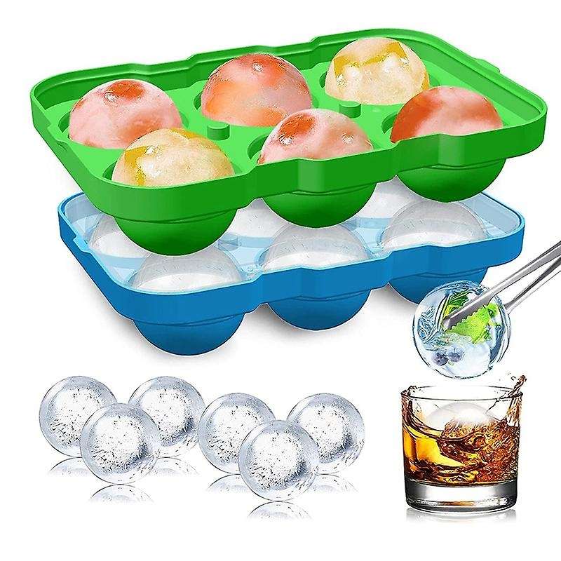 Round Ice Square Mold 2 Pack Ice Square Trays for Whiskey,Cocktail, Freezer Reusable