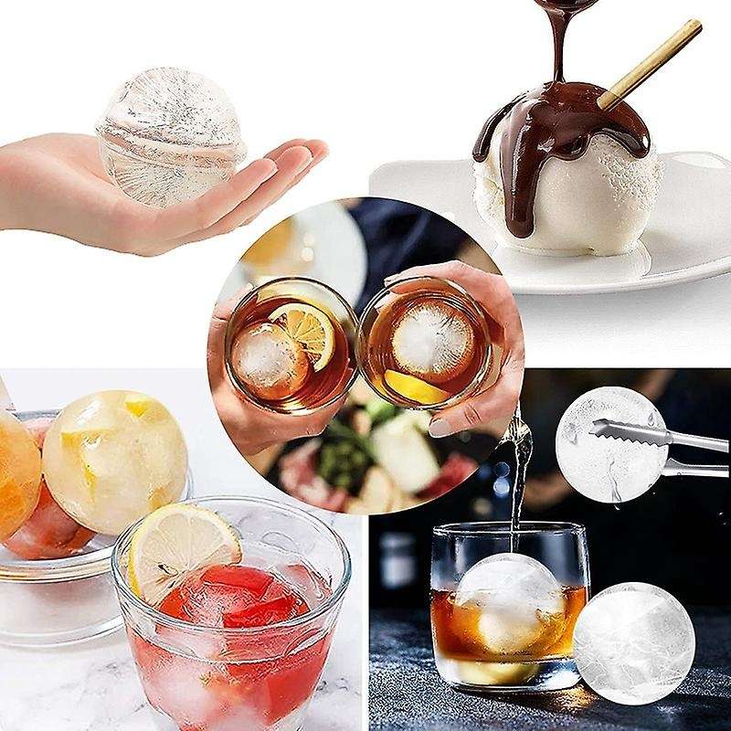 Round Ice Square Mold 2 Pack Ice Square Trays for Whiskey,Cocktail, Freezer Reusable