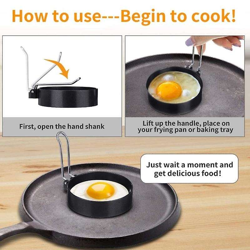 Round Egg Pancake Maker Mold,Non Stick Circle Shaper Mold, Kitchen Cooking Tool for Frying McMuffin