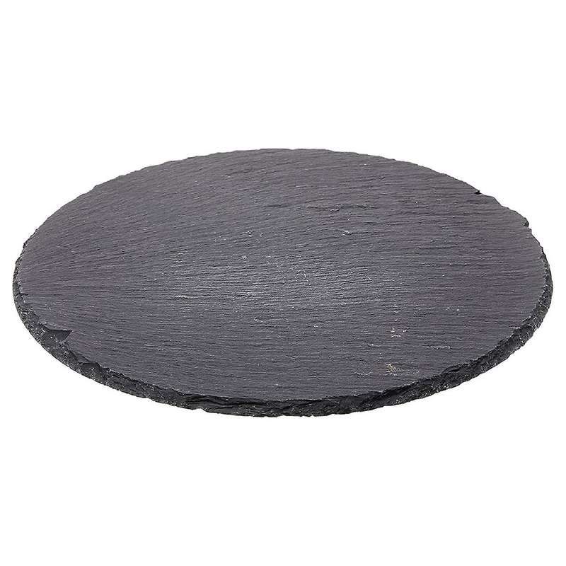 Round Cheese Board, Natural Stone Tray for Serving Cheese, Charcuterie, Sushi, Appetizers, And