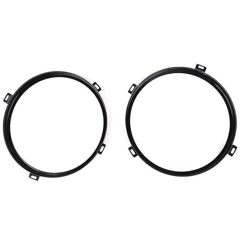 Round Headlight Retaining Ring Headlamp Bezel Mounting Bracket for Wrangler TJ 1997-2006 Black
