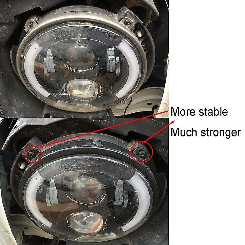 Round Headlight Mounting Bracket Ring for JK 2007-2018(Pack of 2)