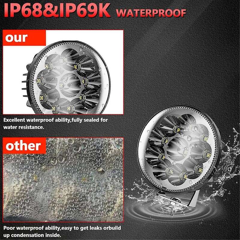 Round LED Offroad Lights Pod Fog Lights, 4.5 Inch Off-Road Lighting Driving Work Light for Trucks Tr