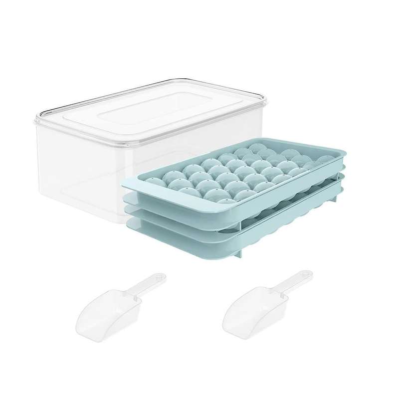 Round Ice Square Trays, Ice Ball Maker Mold for Freezer, Circle Ice Square Tray Making Sphere Ice C