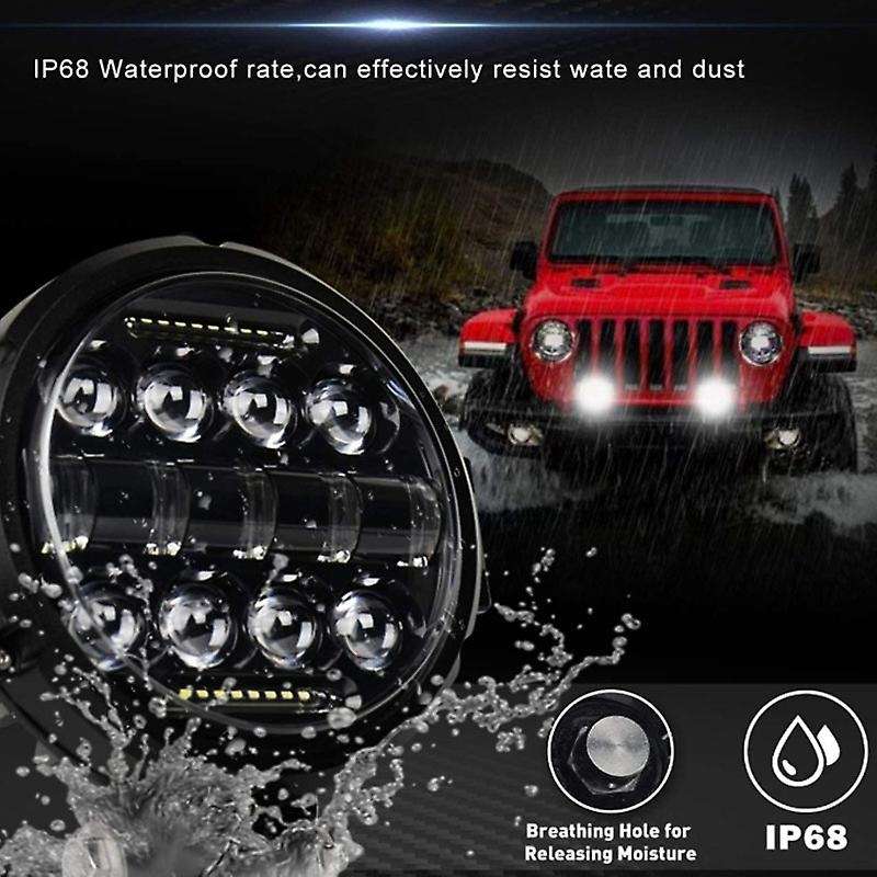 Round LED Work Light, 60W Flood Spot Combo Beam Light Compatible Truck SUV