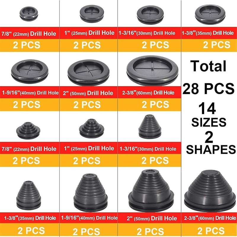 Rubber Grommets Wire Protection,Closed Rubber Grommet,Firewall Solid Closed Hole,Firewall Plug Gromm