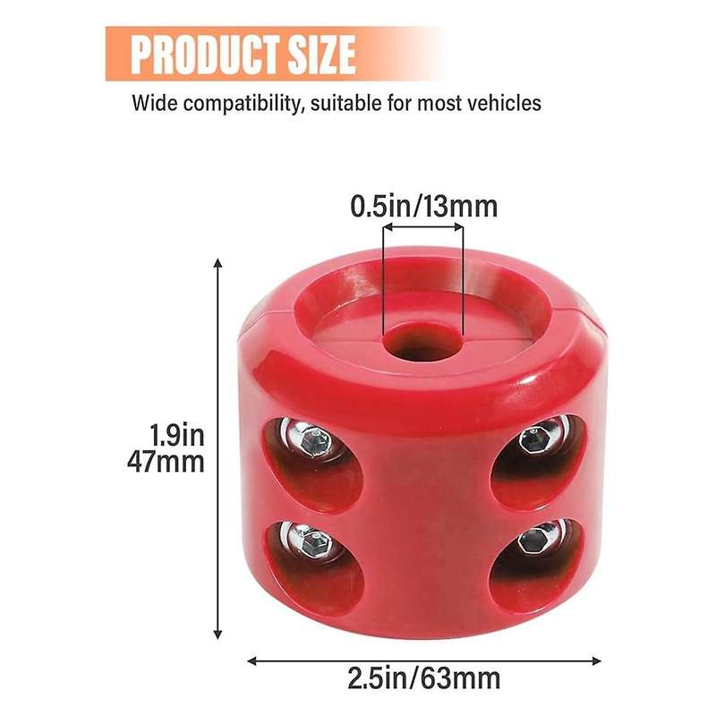Rubber Winch Stopper,Winch Cable Saver Hook Stopper Line Rubber Stopper with Hex Wrench,Car Accessor