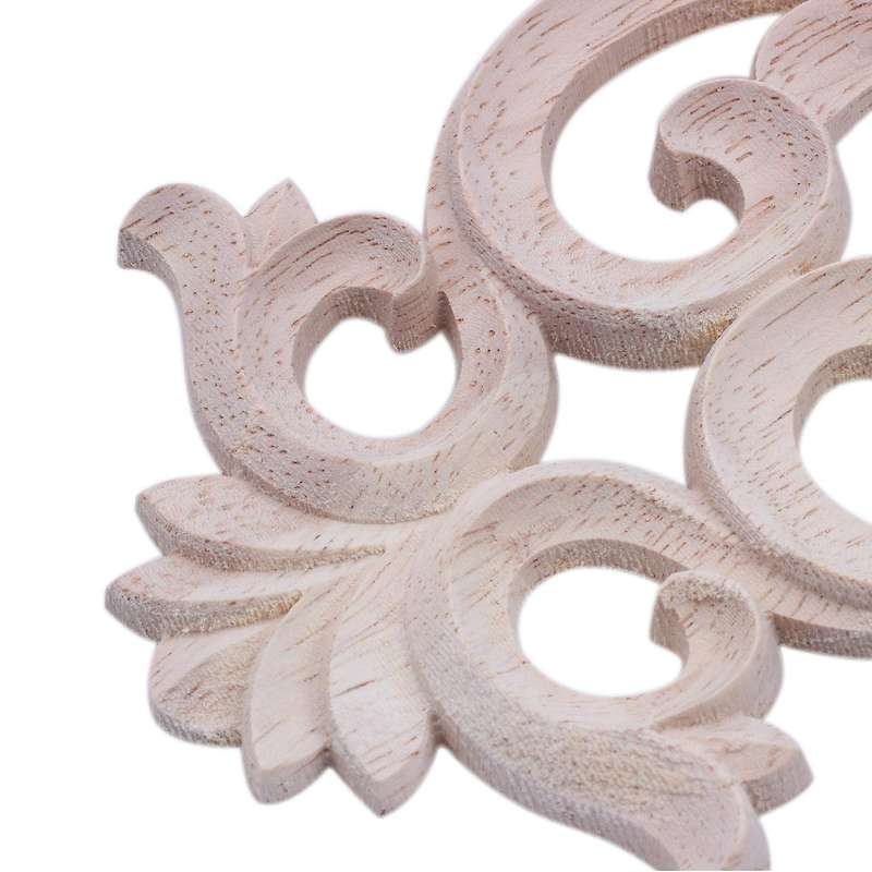 Rubber Wood Carved Applique Retro Furniture Crafts Decor New(40*15cm)