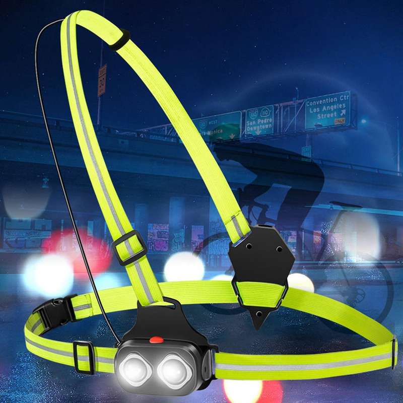 Run Light-Running Light for Runners Chest LED Lamp 500 Lumens Adjustable Runners Light 360 Degree Re