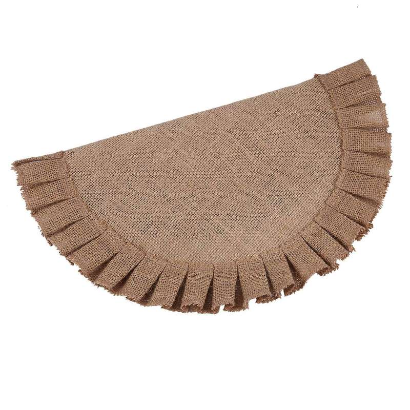 Rustic Farmhouse Burlap Round Placemats 4, Size In 15 Inches Diameter
