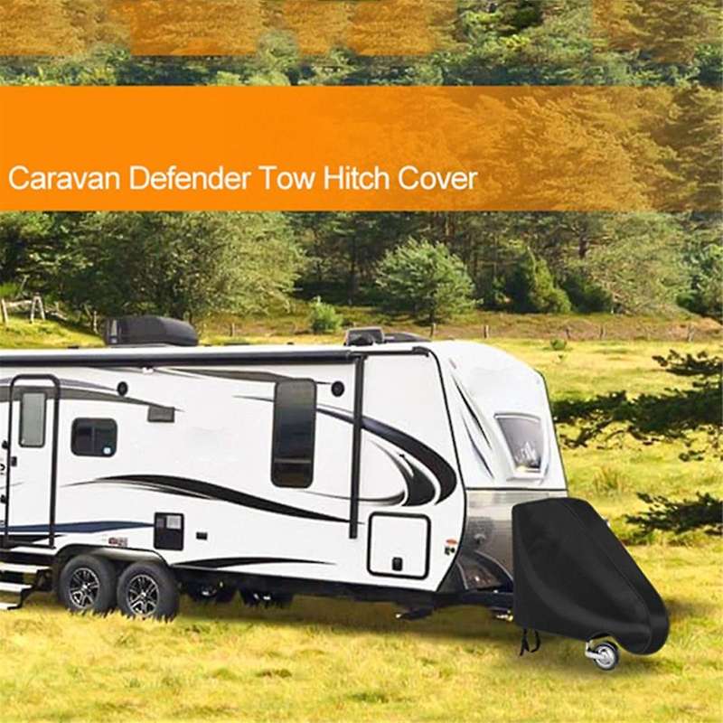 RV Caravan Trailer Hitch Cover Towing Hitch Oxford Cloth Dustproof Rain Snow Protection Hitch Cover