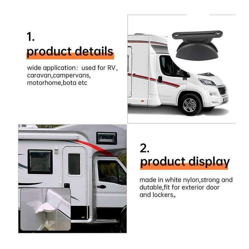 RV Anti-Collision Door Fixing Buckle, Hatch Stopper, Half Round Accessory,for Camping Caravan, Trai