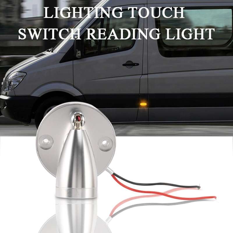 RV LED Spot Reading Lamps, 12V Interior Spotlight Contact Switch with USB Interface for Caravan, Bo
