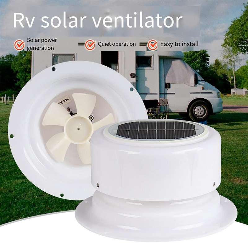 RV Solar Ventilation Fan Solar Powered Ceiling Vent with Fan for RV, Marine, , Shed, Trailer