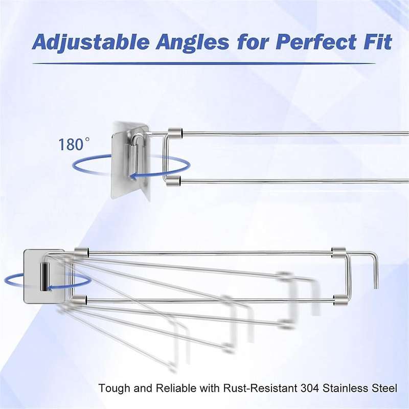 RV Secure Adjustable Bars, Stainless Steel Rods, Food&Drink Stabilizers for RV Refrigerator (2 Pack)