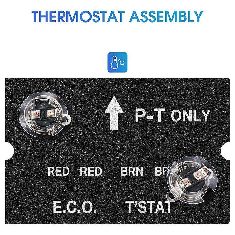RV Water Heater Thermal Cutoff Kit with ECO Thermostat Assembly Kit Replacement Part for 93866 91447