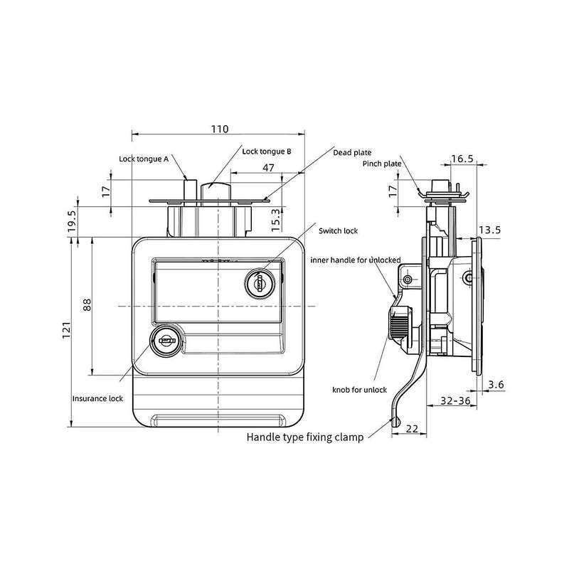 RV Trailer Entry Door Lock RV Door Lock Replacement Double Open Door with Deadbolt Computer Key Doo