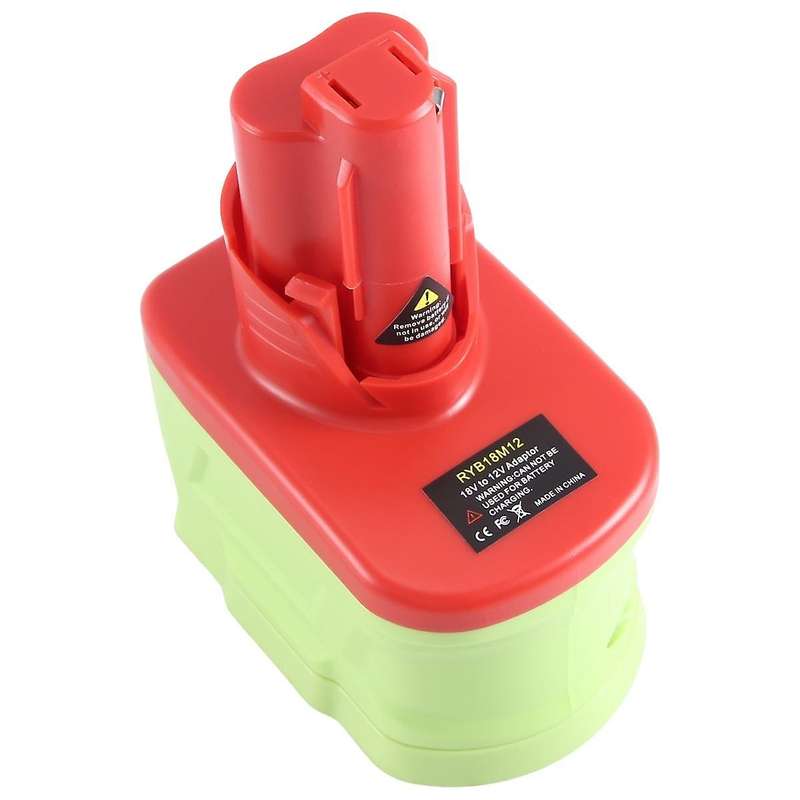 Ryb18m12 Battery Adapter for 18v Lithium Battery Convert to for 12v M12 Cordless Power Tool