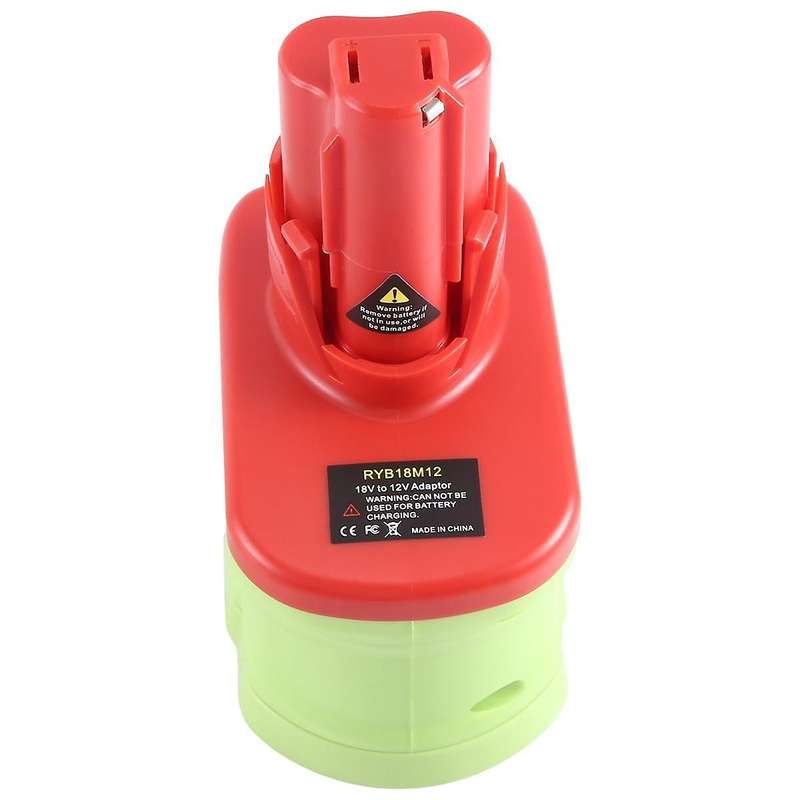 Ryb18m12 Battery Adapter for 18v Lithium Battery Convert to for 12v M12 Cordless Power Tool