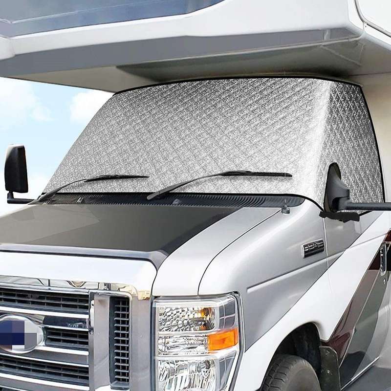 Rv Windshield Sunshade Cover for C 1997-2022 4 Layers Thickened Motorhome Windshield Snow Cover