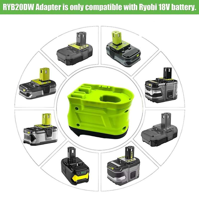 Ryb20dw Battery Adapter for Ryobi 18v Battery Convert to for Dewalt 20v Battery , Power for Dewalt 2