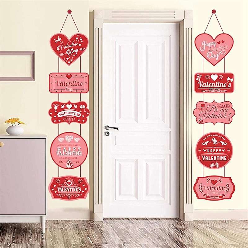 S Day Decoration Door Hanging Banner 'S Day Home Decor Couplets Door Curtains