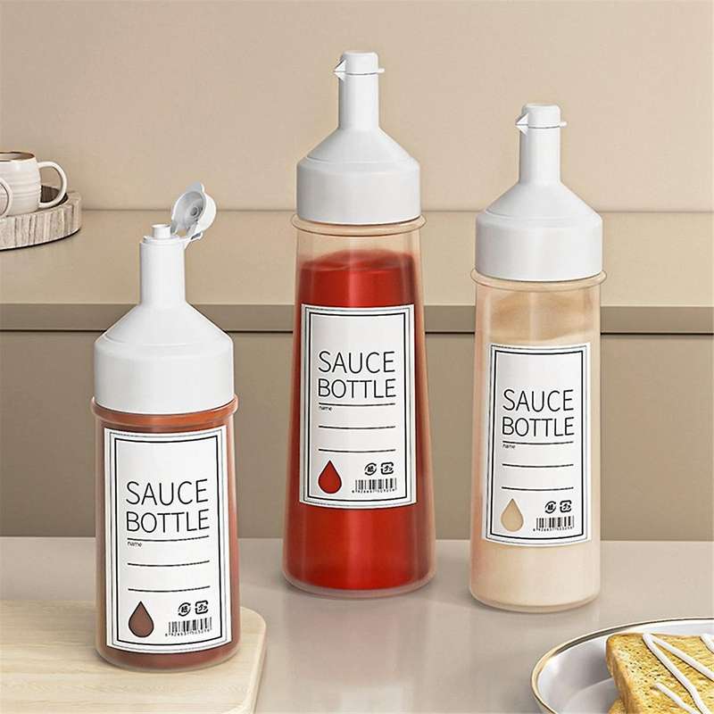 S, Food-Grade Squeeze Sauce Bottle, Seasoning Jar, Multi- Dispensing Bottle, Salad Ketchup Sauce Bot