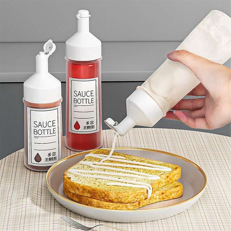 S, Food-Grade Squeeze Sauce Bottle, Seasoning Jar, Multi- Dispensing Bottle, Salad Ketchup Sauce Bot