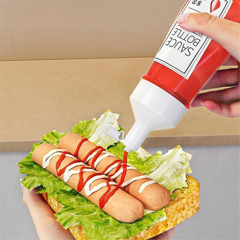S, Food-Grade Squeeze Sauce Bottle, Seasoning Jar, Multi- Dispensing Bottle, Salad Ketchup Sauce Bot