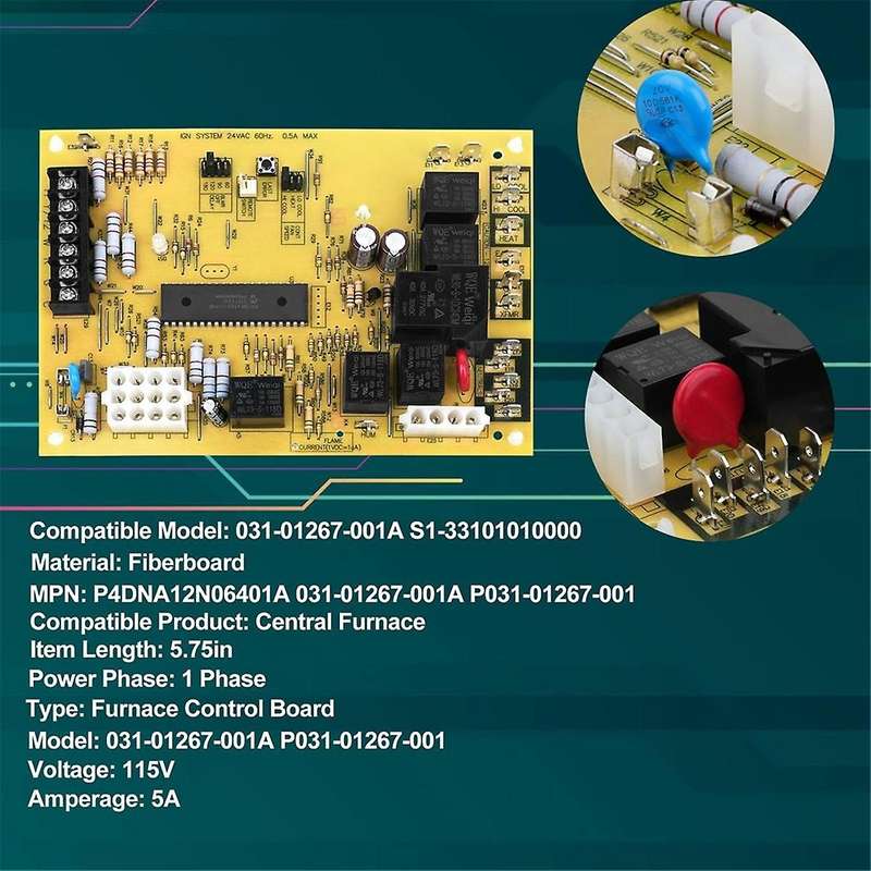 S1-33103010000 Furnace Control Board Compatible with 031-01267-001A Integrated Furnace Control Board