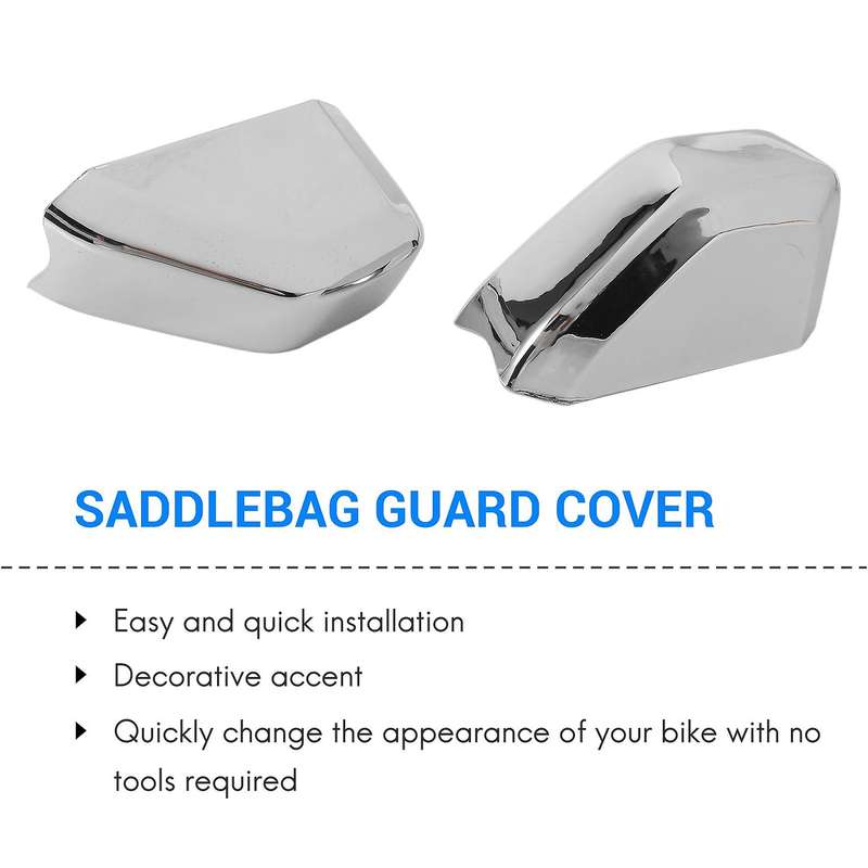 Saddlebag Chrome Guard Covers Engine Protective Rubber Decoration Covers for GL1800 F6B 2018-2020