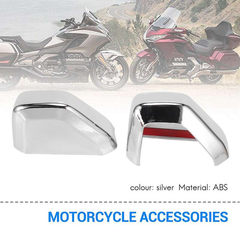 Saddlebag Chrome Guard Covers Engine Protective Rubber Decoration Covers for GL1800 F6B 2018-2020