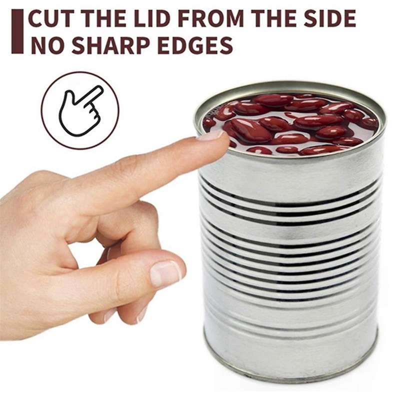 Safe Cut Can Opener, Black Soft Grip Handle