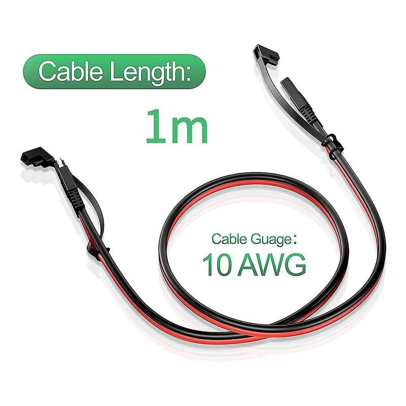 SAE Extension Cable 3FT 10AWG SAE to SAE Quick Disconnect Connector for Solar Panel Battery Motorcyc