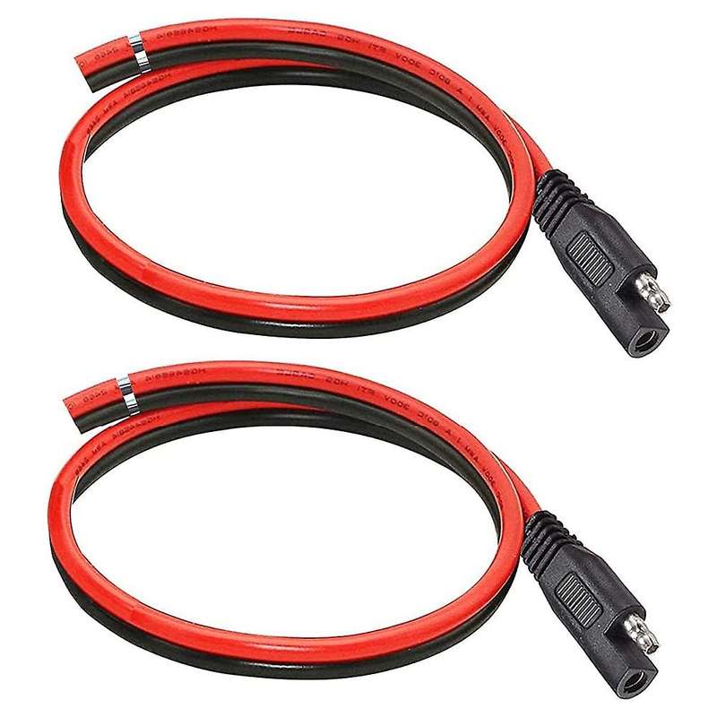SAE Connector Extension Cable,10AWG Solar Panel SAE Plug with 1FT 2 Pin SAE Quick Connector.(2 Pack